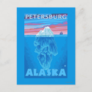 Carte Postale Section transversale Iceberg - Petersburg, Alaska