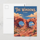 Carte Postale Section Windows Moab Utah (Devant / Derrière)