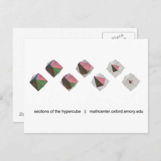 Carte Postale Sections de l'hypercube (Devant / Derrière)