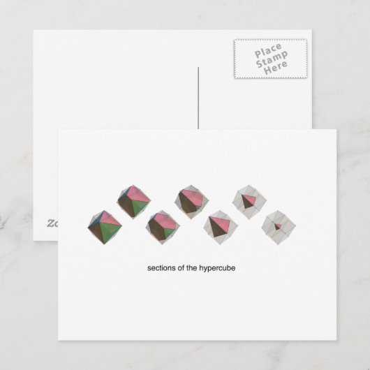 Carte Postale Sections de l'hypercube (Devant / Derrière)