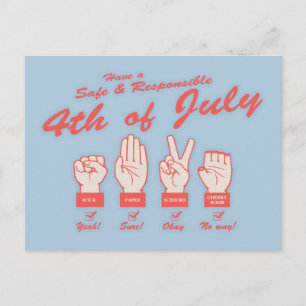 Carte Postale Sécurisé et responsable 4e