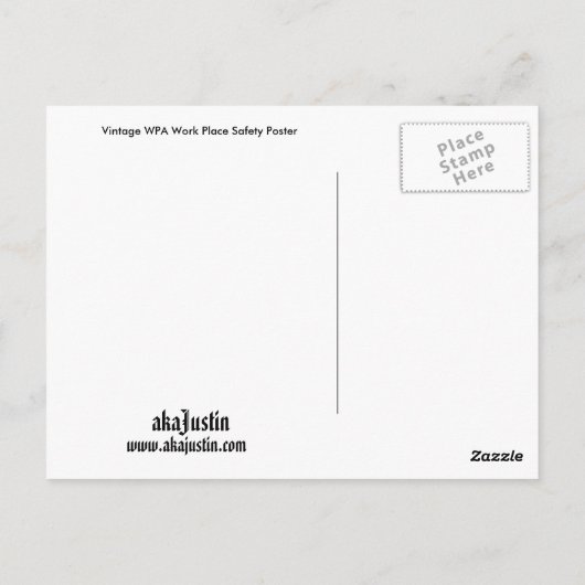 Carte Postale Sécurité d'abord (Dos)