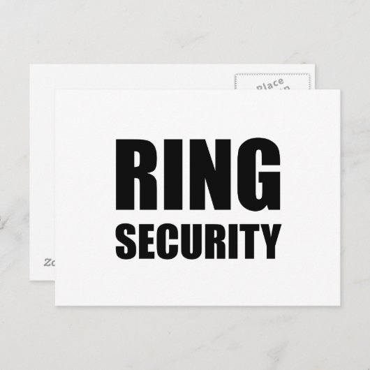 Carte Postale Sécurité de l'anneau mariage (Devant / Derrière)
