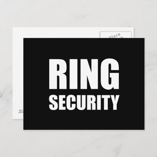 Carte Postale Sécurité de l'anneau mariage (Devant / Derrière)