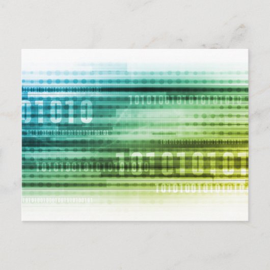 Carte Postale Sécurité des données sur Internet et informations (Devant)