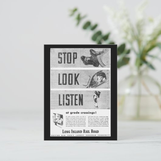 Carte Postale Sécurité du Long Island Railroad (Debout devant)