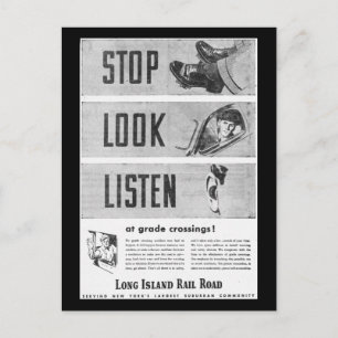 Carte Postale Sécurité du Long Island Railroad