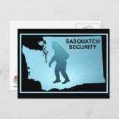 Carte Postale Sécurité Sasquatch (Devant / Derrière)