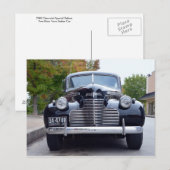 Carte Postale Sédan noir à deux portes 1940 (Devant / Derrière)