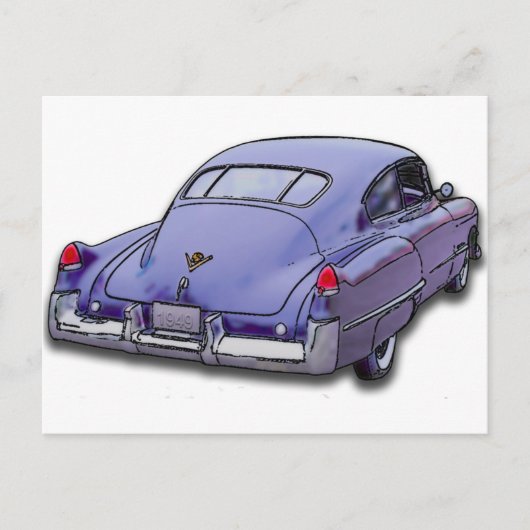 Carte Postale Sédanette Cadillac 1949 (Devant)