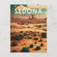 Sedona Arizona Retro Travel Art Vintage