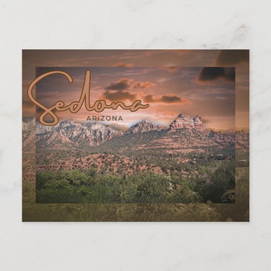 Carte Postale Sedona, Arizona Sunset Surreal (Devant)