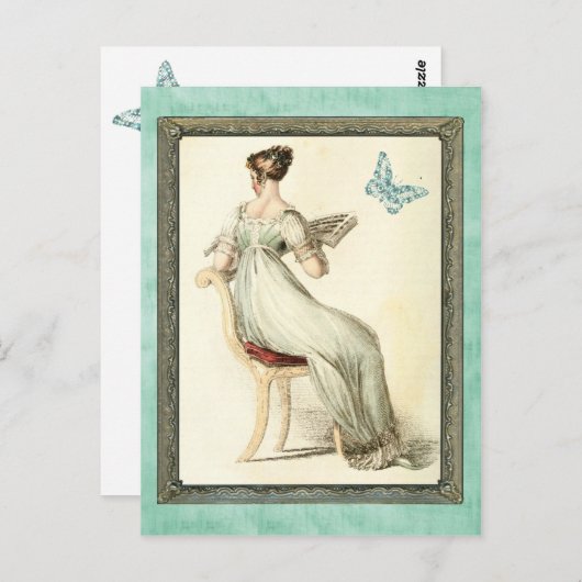 Carte Postale Seed Regency Lady - Turquoise (Devant / Derrière)