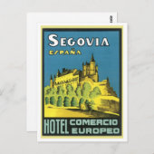 Carte Postale Segovia Espana Hotel Comercio Europeo (Devant / Derrière)