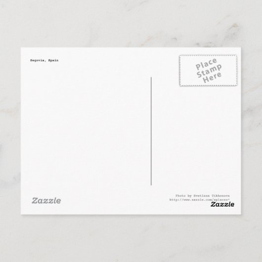 Carte Postale Ségovie, Espagne (Dos)