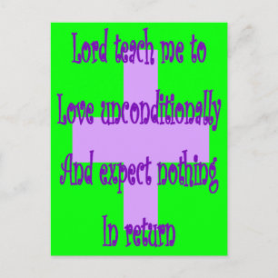 Carte Postale Seigneur m'apprend à aimer sans condition