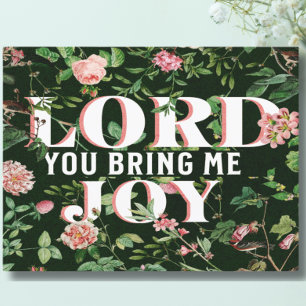 Carte Postale Seigneur Tu M'Apporte Joy Floral Christian