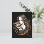 Carte postale "Seika" Amber Rose Crystal Ball Ange (Debout devant)