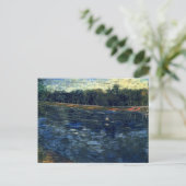 Carte Postale Seine avec bateau à rames, Van Gogh Fine Art (Debout devant)