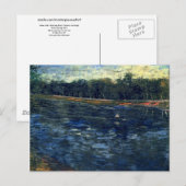 Carte Postale Seine avec bateau à rames, Van Gogh Fine Art (Devant / Derrière)
