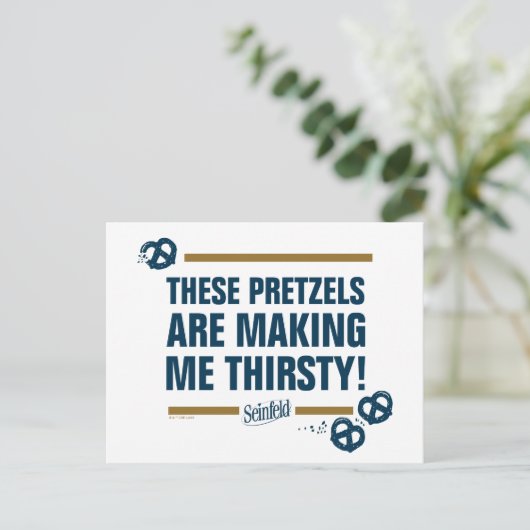 Carte Postale Seinfeld | "Ces bretzels" Typographie Graphique (Debout devant)