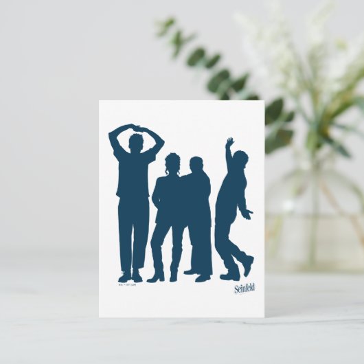 Carte Postale Seinfeld | Graphique de silhouette de groupe (Debout devant)
