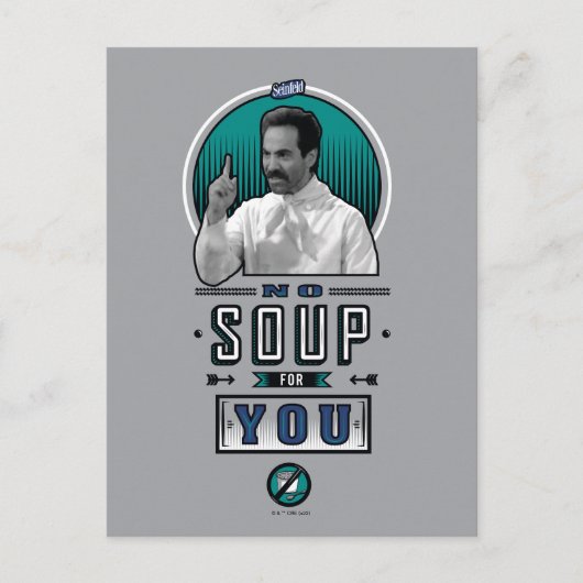 Carte Postale Seinfeld | Pas De Soupe Pour Vous Graphique (Devant)