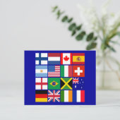 Carte Postale Seize drapeaux de beaucoup de nations T-shirts, Mu (Debout devant)