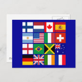 Carte Postale Seize drapeaux de beaucoup de nations T-shirts, Mu (Devant / Derrière)