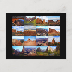 Carte Postale Seize icônes du paysage de l'Utah