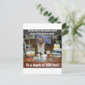 Carte Postale Sel de chien de connaissance dans les océans (Debout devant)