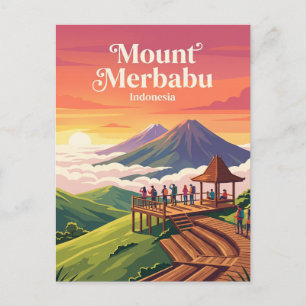 Carte Postale Selasar Pagi au mont Merbabu Indonésie