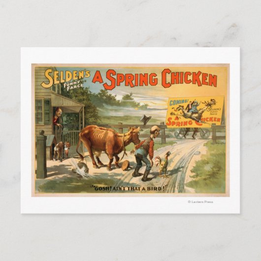 Carte Postale Selden's Funny Farce, A Spring Chicken Play (Devant)