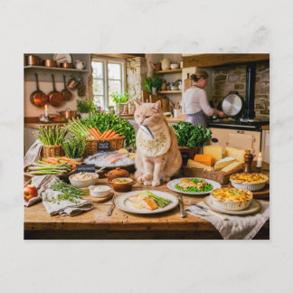 Carte Postale Sélection de cuisine gourmande fraîche