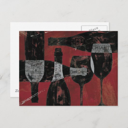 Carte Postale Sélection de vins (Devant / Derrière)