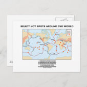 Carte Postale Sélectionnez Les Points Chauds Dans Le Monde (Devant / Derrière)