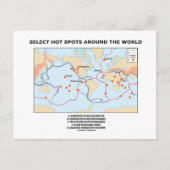 Carte Postale Sélectionnez Les Points Chauds Dans Le Monde (Devant)