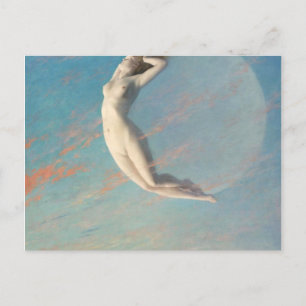 Carte Postale Selene Par Albert Aublet 1880 Femme Et Lune