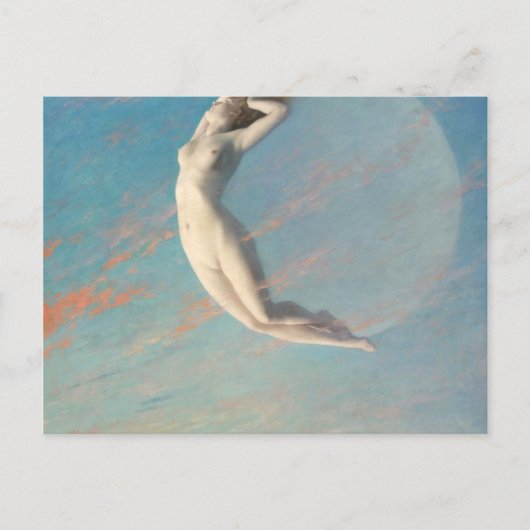 Carte Postale Selene Par Albert Aublet 1880 Femme Et Lune (Devant)