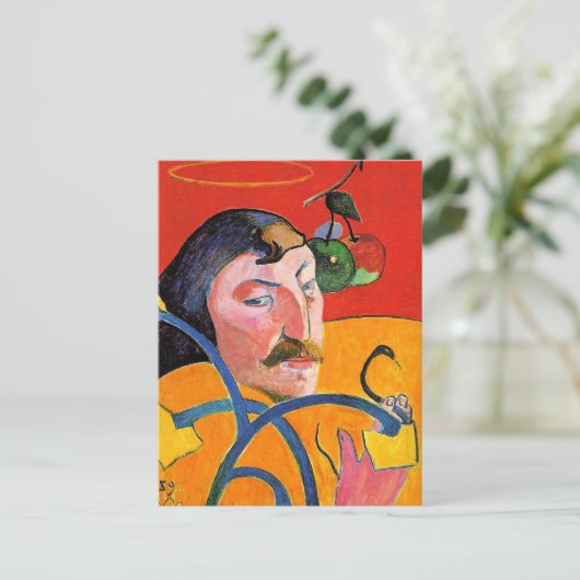 Carte Postale Self-Portrait with Halo and Snake (Debout devant)