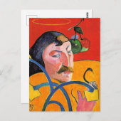 Carte Postale Self-Portrait with Halo and Snake (Devant / Derrière)