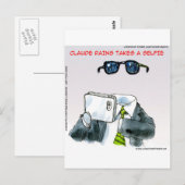 Carte Postale Selfie invisible drôle (Devant / Derrière)