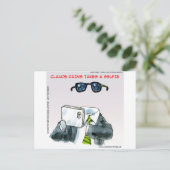 Carte Postale Selfie Invisible Funny (Debout devant)