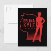 Carte Postale Selina Kyle Catwoman - logo (Devant / Derrière)