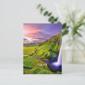 Carte Postale Seljalandfoss, Islande (Debout devant)