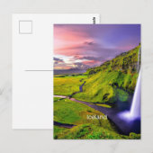 Carte Postale Seljalandfoss, Islande (Devant / Derrière)