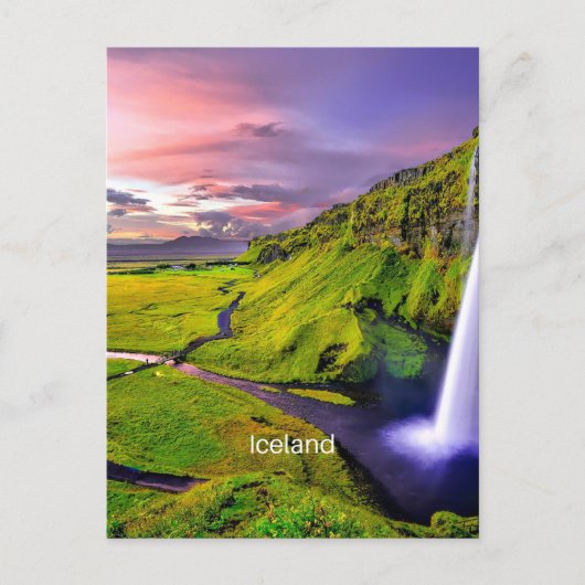 Carte Postale Seljalandfoss, Islande (Devant)