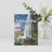 Carte Postale Seljalandsfoss Islande (Debout devant)