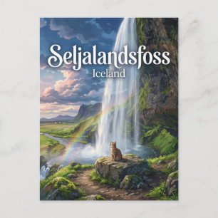 Carte Postale Seljalandsfoss Islande