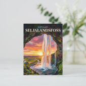 Carte Postale Seljalandsfoss Islande (Debout devant)